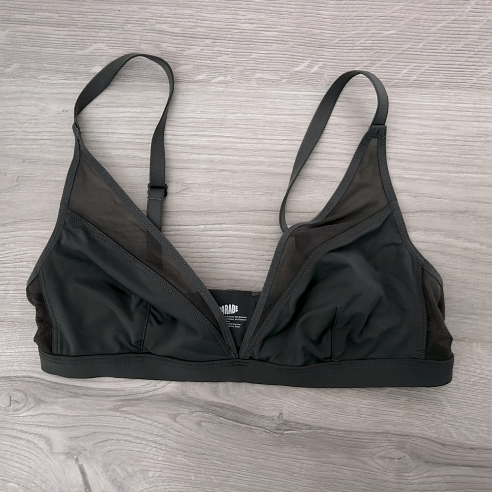 Parade Plunge Bralette - Smoke S